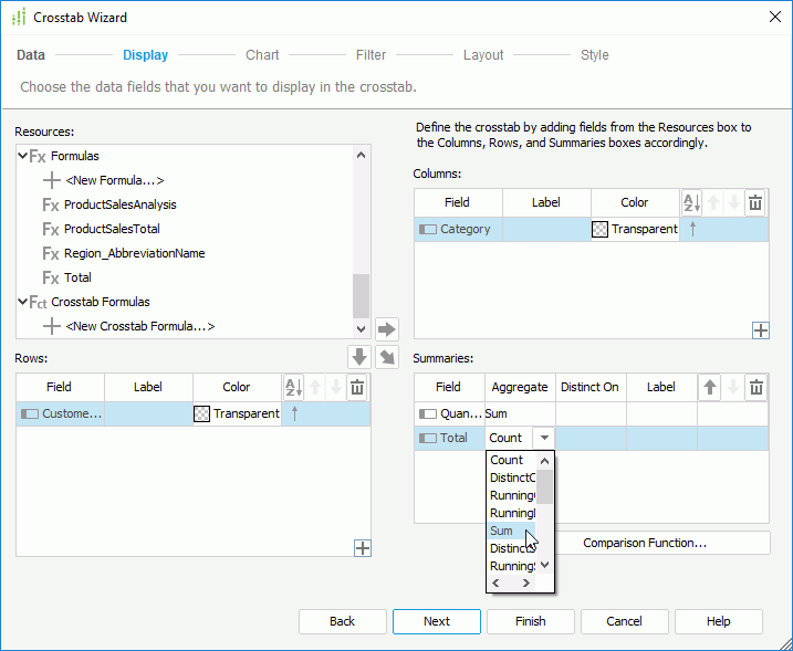 Add Display Fields