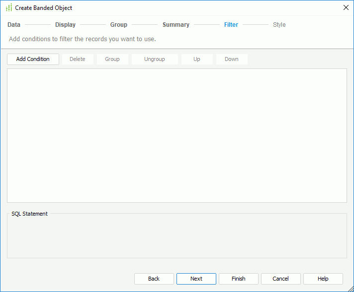 Create Banded Object - Filter