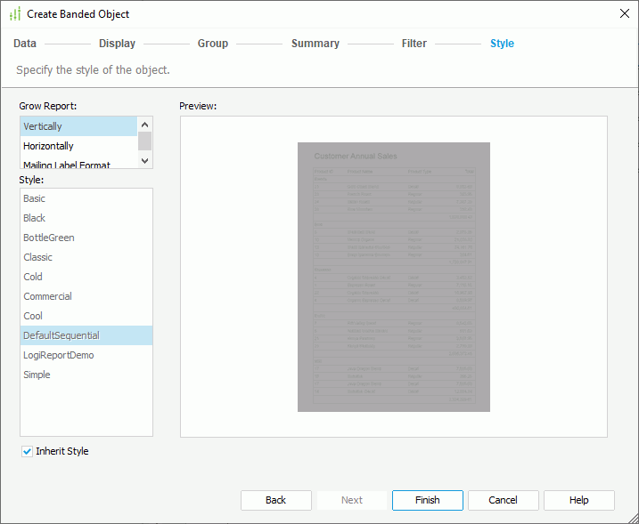 Create Banded Object - Style