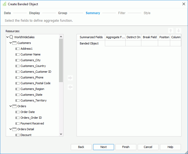 Create Banded Object - Summary